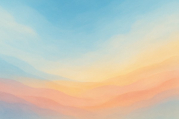 Oranger Nebel im Himmel über den Bergen