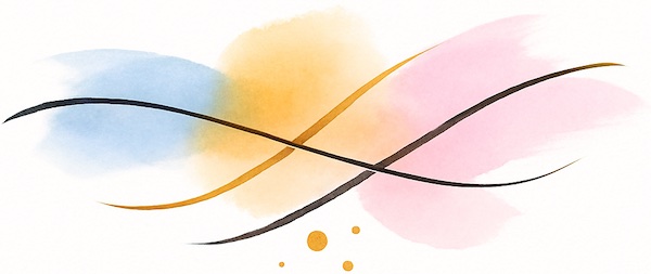 Farbenfrohe abstrakte Kalligraphie, Dr. Andreas Thust